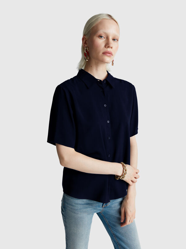3/4 sleeve shirt in viscose Women