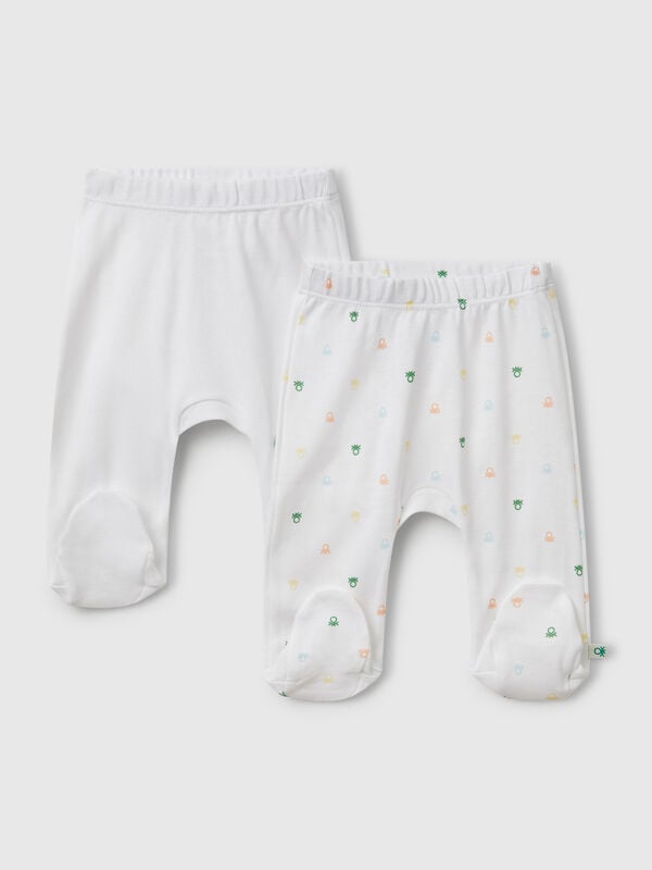 Two pairs of trousers in cotton New Born (0-18 months)