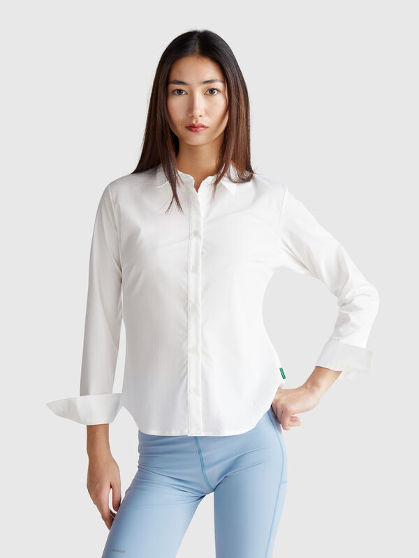 Waisted shirt in viscose blend Women