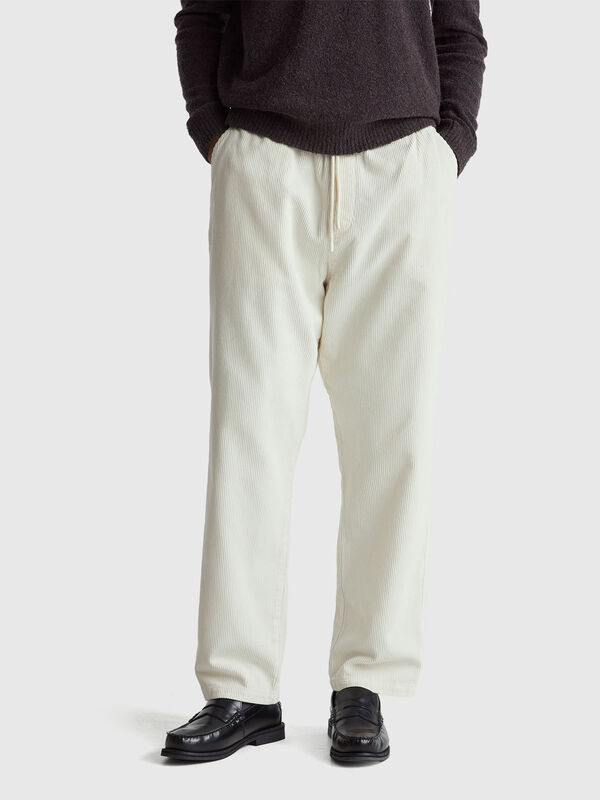 Velvet jogging trousers Men