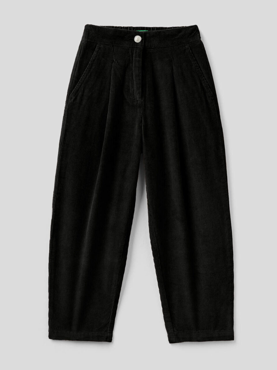 Slouchy trousers in ribbed velvet image number 1