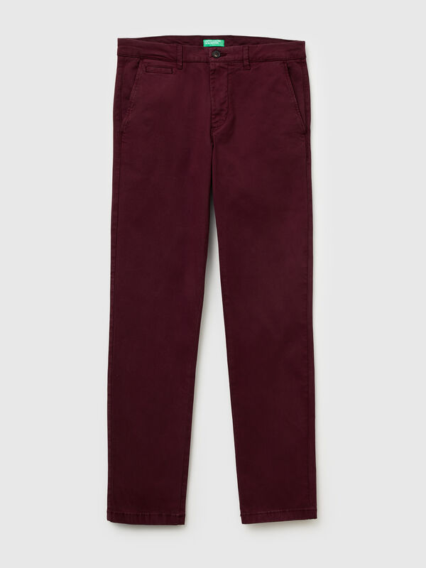 Plum slim fit chinos Men