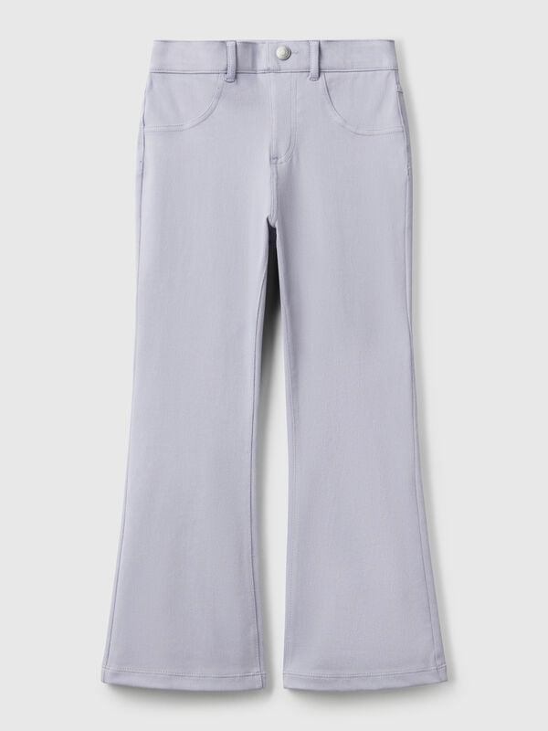 Flared trousers in stretch cotton Junior Girl