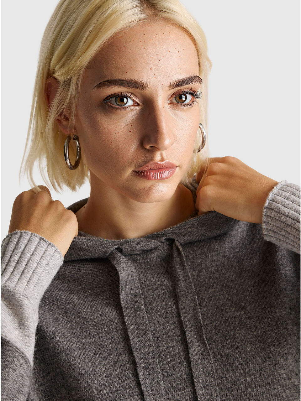 SWEATER W/HOOD Women image number null