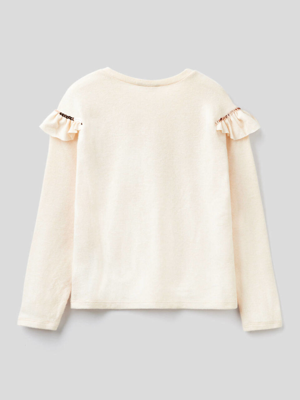 Sweatshirt with rouches and sequins image number 2