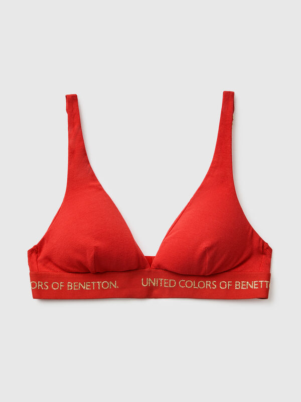 Triangle bra in stretch cotton Women