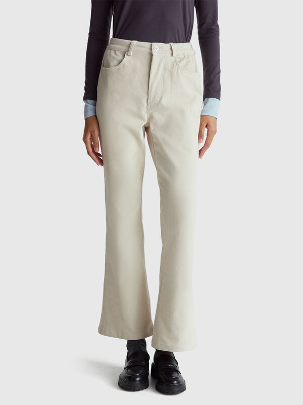 Corduroy bootcut trousers Women