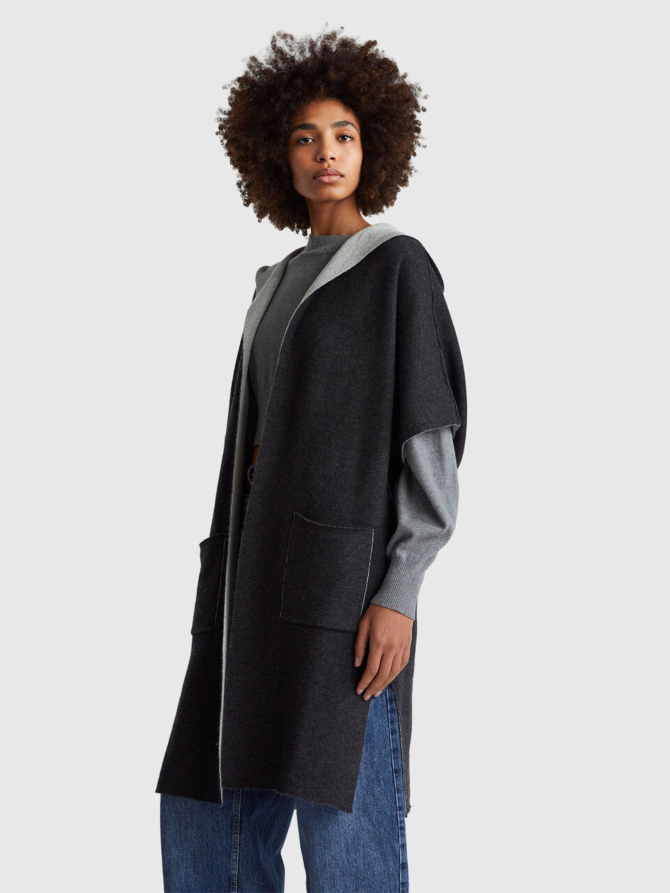 KNITTED COAT Women image number null